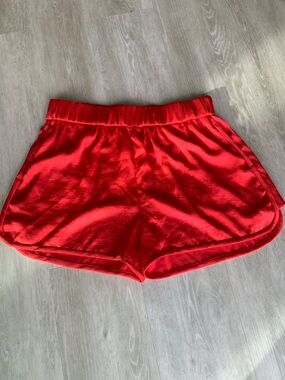 Little Moon, Women’s Red Lounge Shorts, Large